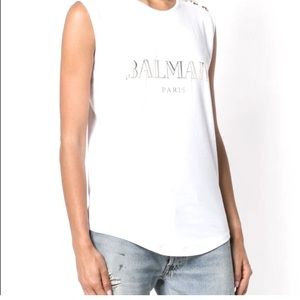 sale Authentic Balmain tank with gold buttons